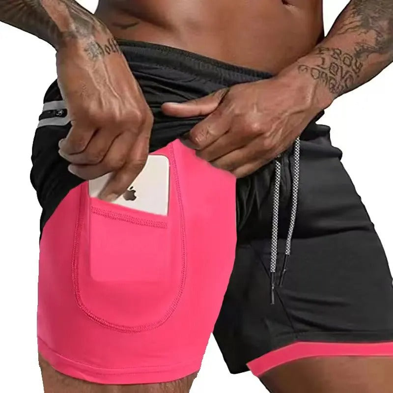 Mens 2 in 1 Training Shorts