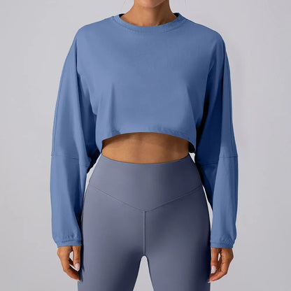 Women's Long Sleeve Crop Top