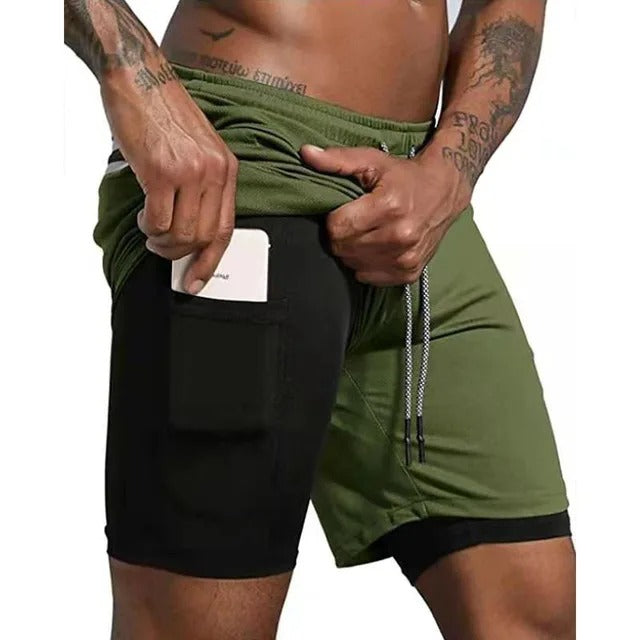 Mens 2 in 1 Training Shorts