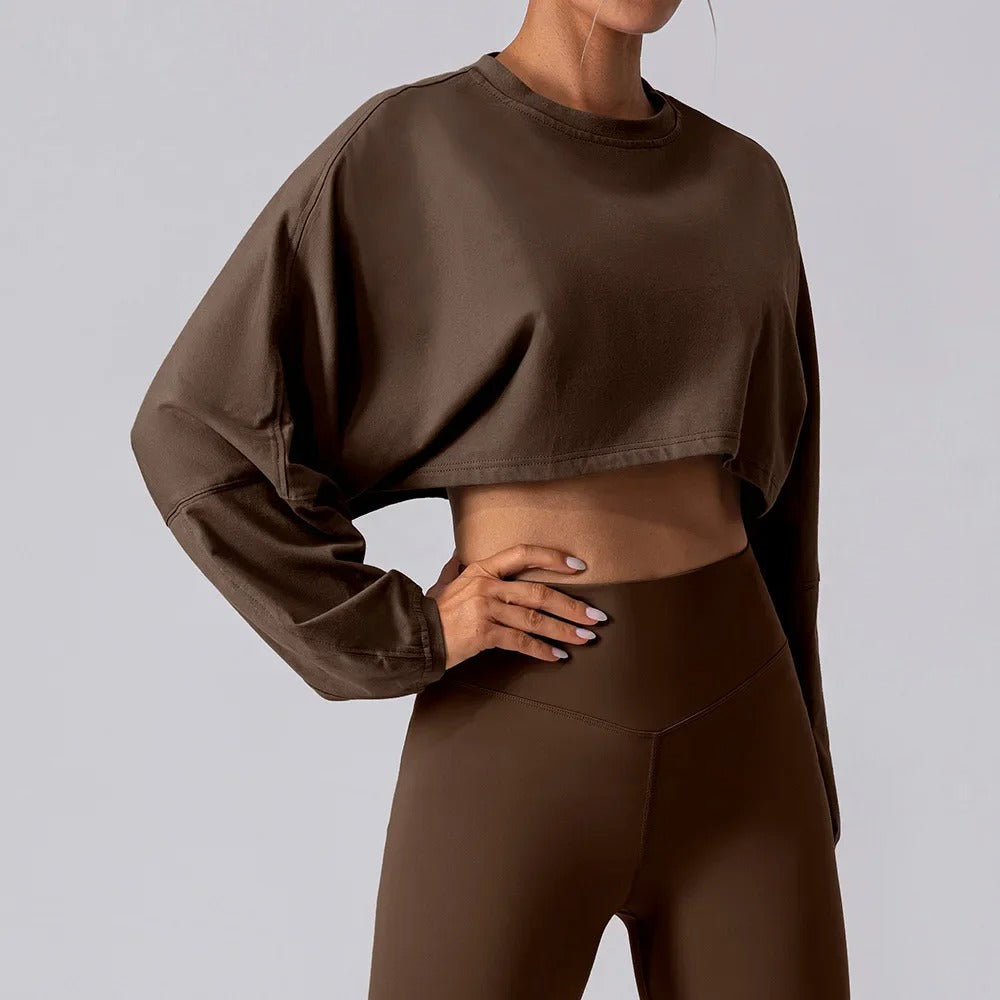 Women's Long Sleeve Crop Top