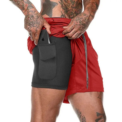 Mens 2 in 1 Training Shorts