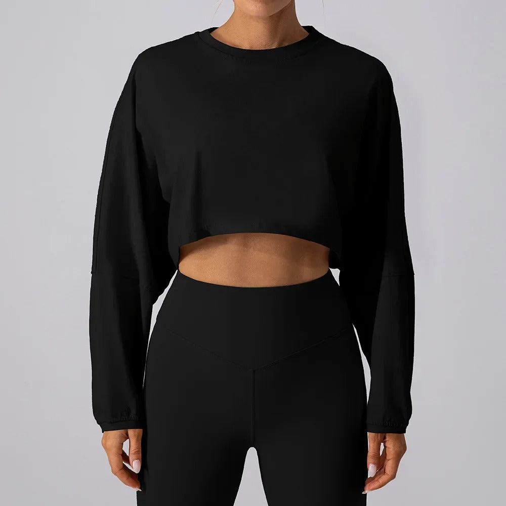 Women's Long Sleeve Crop Top