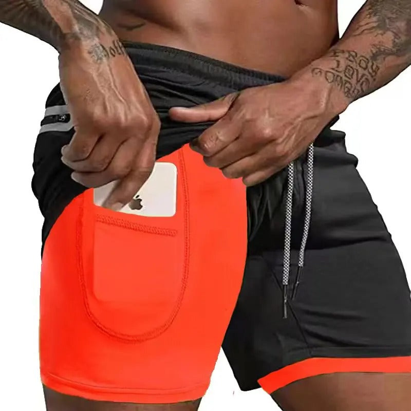 Mens 2 in 1 Training Shorts